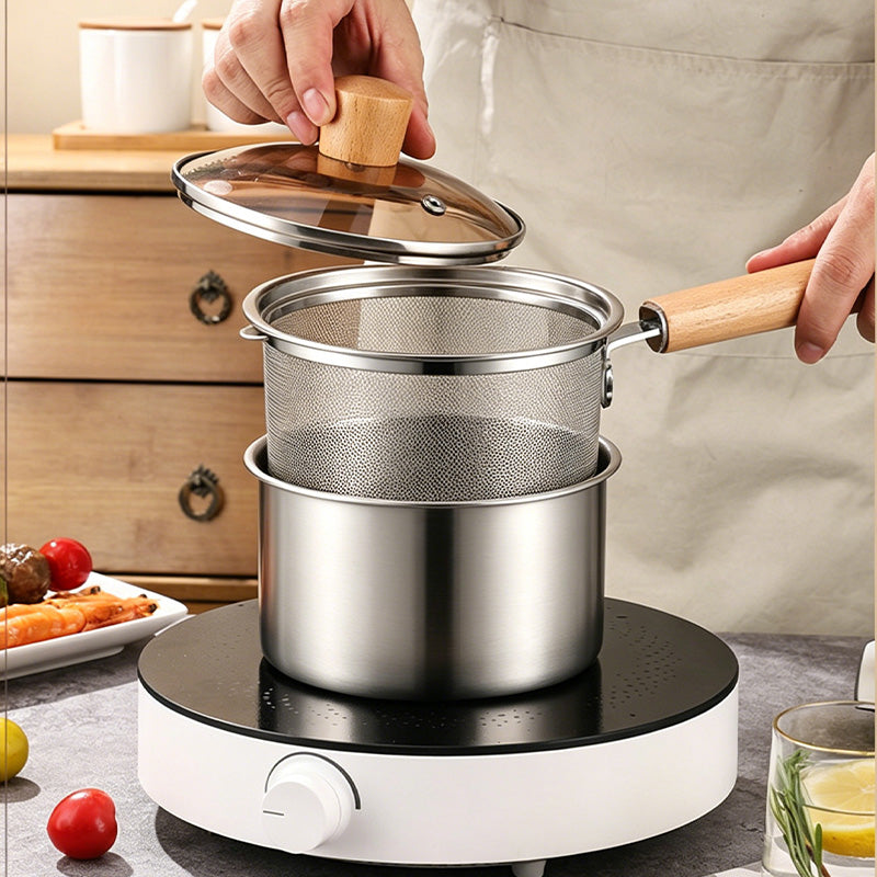 Multifunktionaler Frittiertopf aus 304 Edelstahl