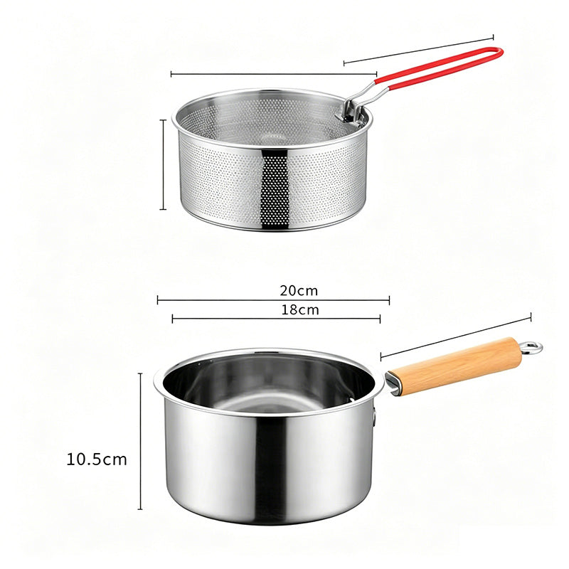 Multifunktionaler Frittiertopf aus 304 Edelstahl