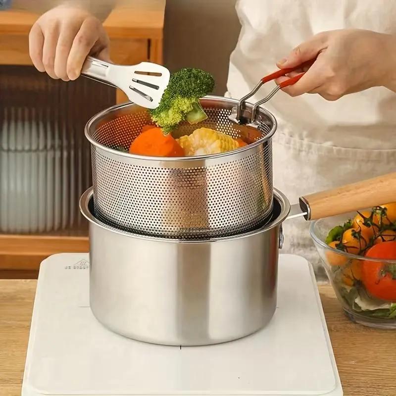 Multifunktionaler Frittiertopf aus 304 Edelstahl