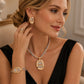 🌹 JETZT 50 % RABATT! !🌹Elegantes 4-teiliges Strass-Schmuckset