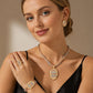 🌹 JETZT 50 % RABATT! !🌹Elegantes 4-teiliges Strass-Schmuckset