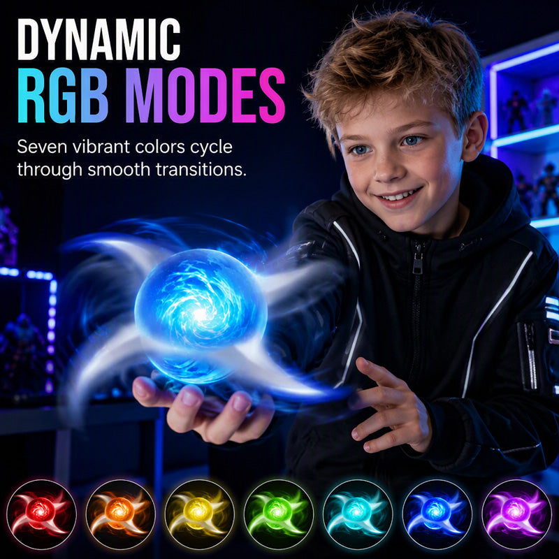 🌀 Leuchtendes Shuriken-Prop – LED-Spirale, rotierend ✅