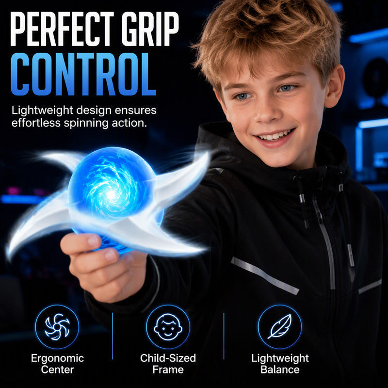 🌀 Leuchtendes Shuriken-Prop – LED-Spirale, rotierend ✅