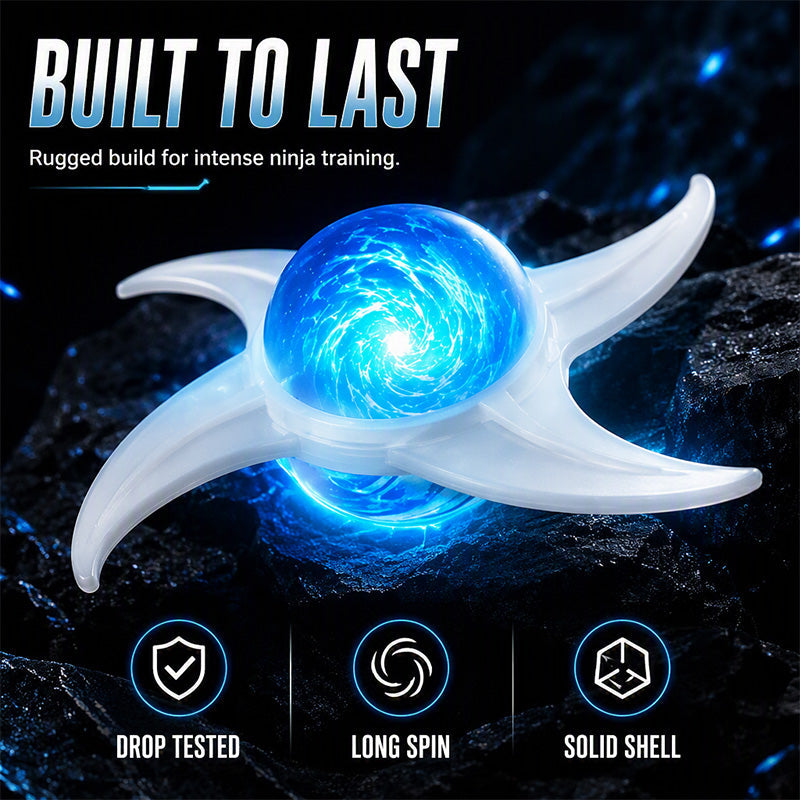 🌀 Leuchtendes Shuriken-Prop – LED-Spirale, rotierend ✅