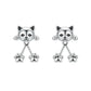🎉 NUR FÜR BEGRENZTE ZEIT 50% RABATT! 🐱 3D Süße Lugschauende Katzen-Ohrstecker – Verspieltes Vorne-Hinten-Design, Vintage-Silberfinish & Leichter Tragekomfort ✨