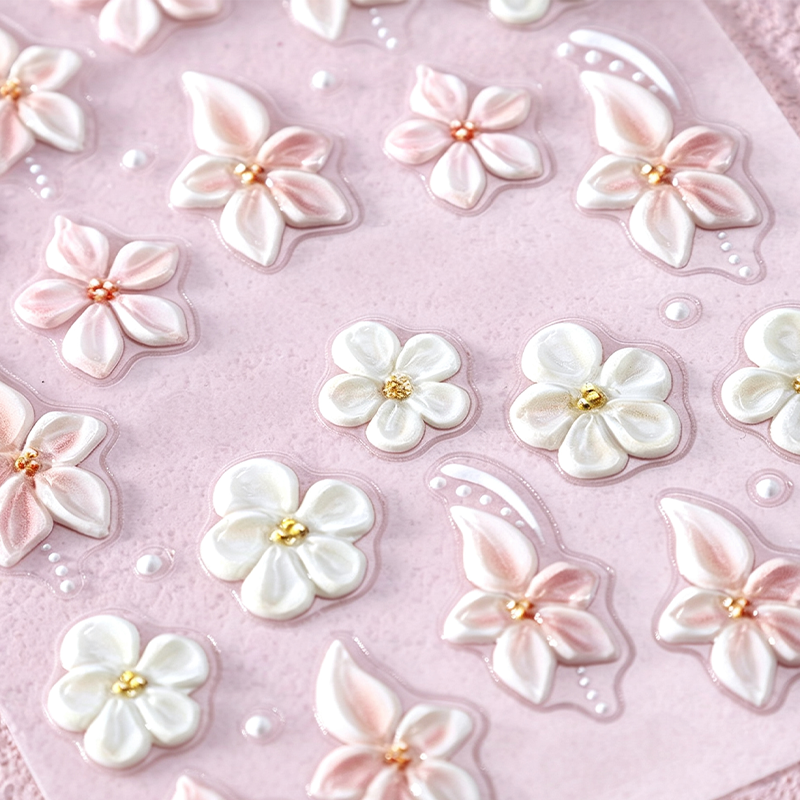 🌸🔥1 kaufen, 1 gratis💅 5D Blumen-Nagelsticker🌺