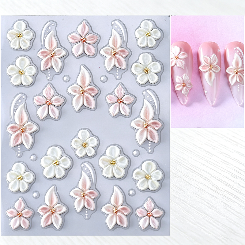 🌸🔥1 kaufen, 1 gratis💅 5D Blumen-Nagelsticker🌺