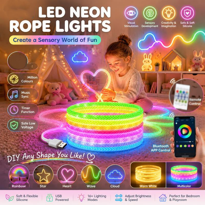 Drachenschuppen-gewebtes LED-Neon-Seilleuchte