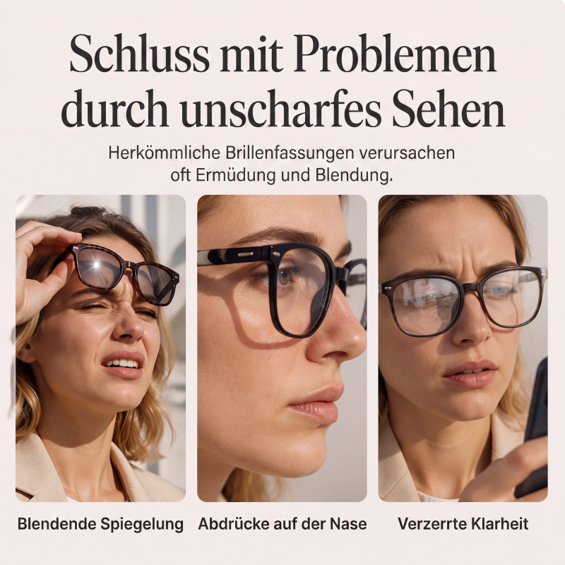 Randlose eckige Sonnenbrille für Damen