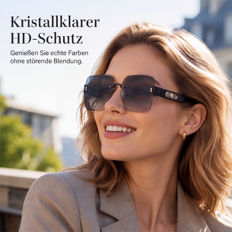 Randlose eckige Sonnenbrille für Damen
