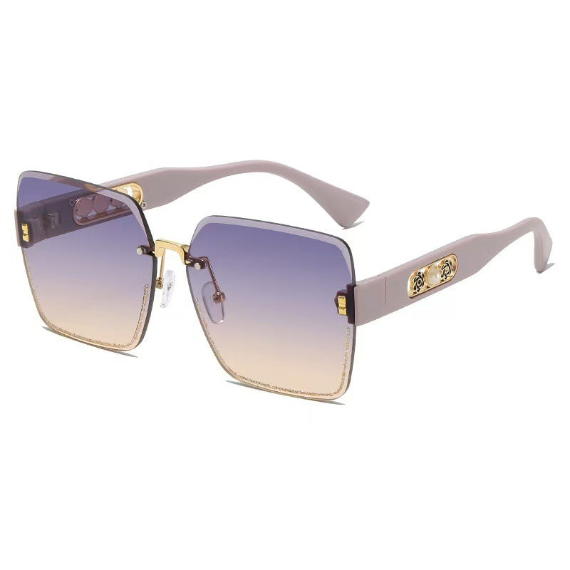 Randlose eckige Sonnenbrille für Damen