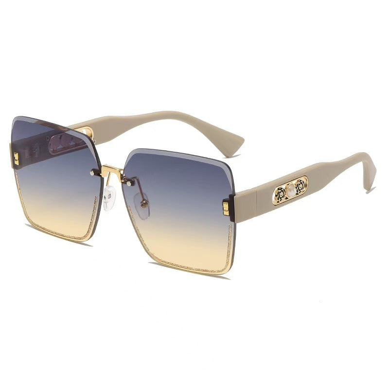 Randlose eckige Sonnenbrille für Damen
