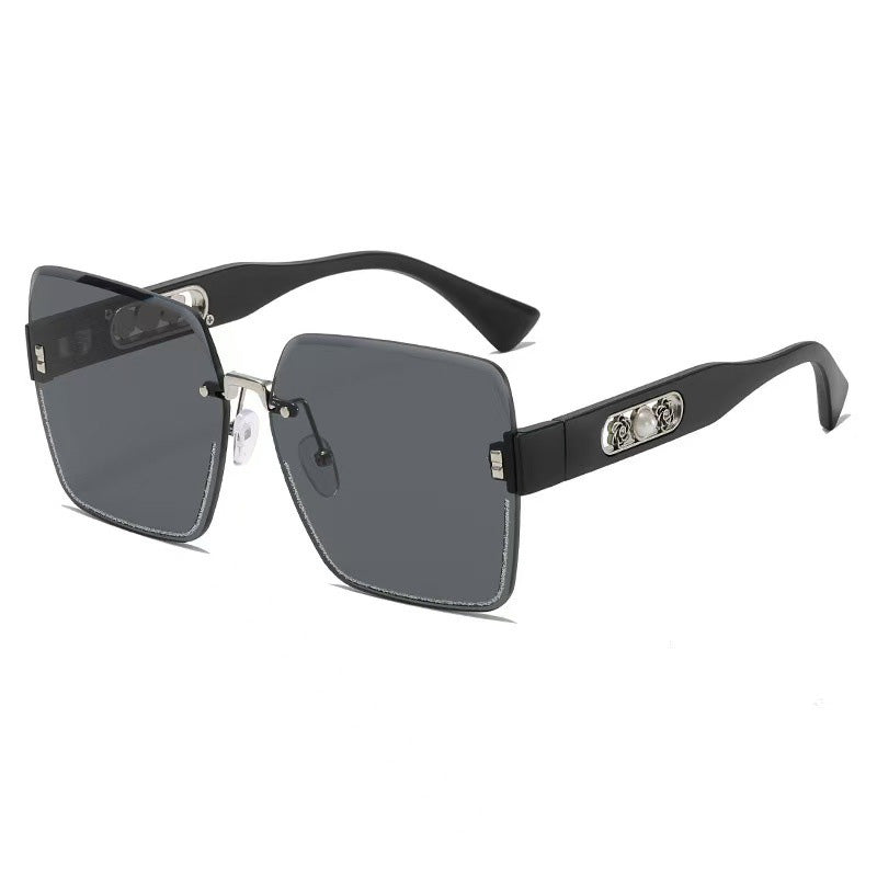 Randlose eckige Sonnenbrille für Damen