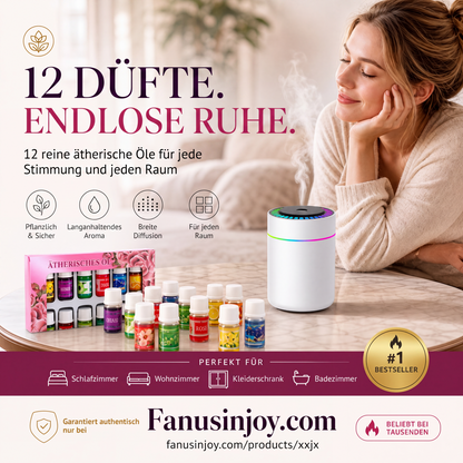🎁🌺Der frische Duft hebt Ihre Stimmung! 🌷12er-Set wasserlösliche ätherische Öle