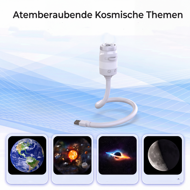Galaxy-Projektorlampe mit Sternscheiben
