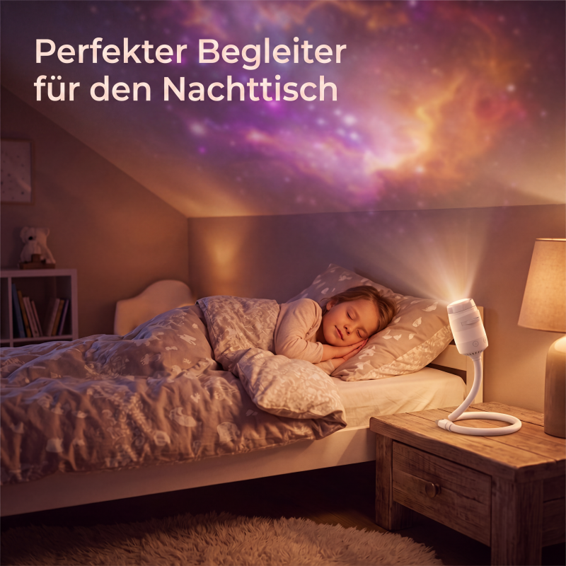 Galaxy-Projektorlampe mit Sternscheiben