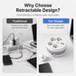 🔌 Limitierte Aktion – 50% RABATT! ⚡ Steckdosenleiste mit Kabelaufroller – 4-fach, USB-Anschlüsse & 2,8 m einziehbares Kabel – Perfekte Ordnung für Zuhause & Büro ✨