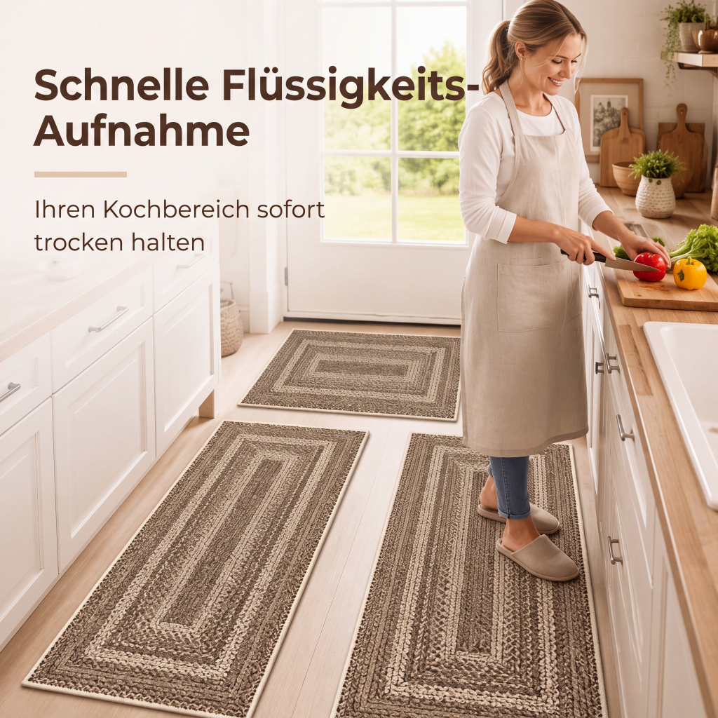 🏡🔥50% RABATT!☁️ Eleganter gewebter Läuferteppich, strapazierfähig & weich🌿