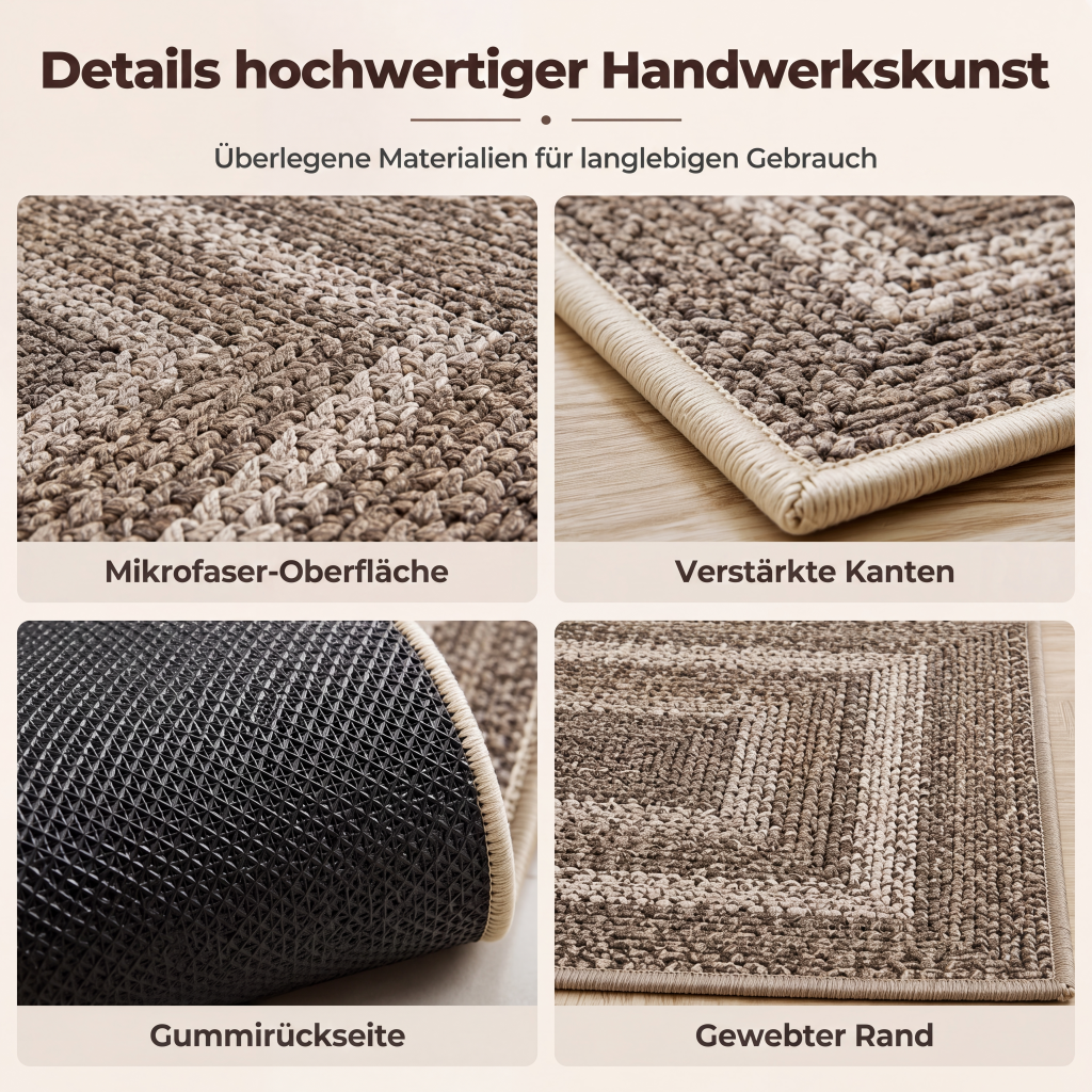 🏡🔥50% RABATT!☁️ Eleganter gewebter Läuferteppich, strapazierfähig & weich🌿