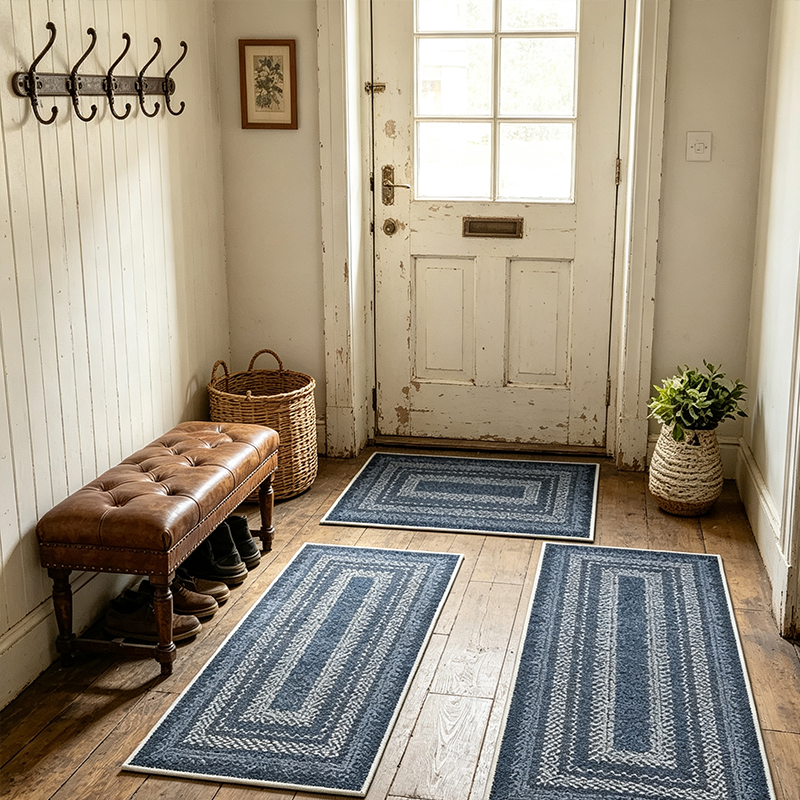 🏡🔥50% RABATT!☁️ Eleganter gewebter Läuferteppich, strapazierfähig & weich🌿