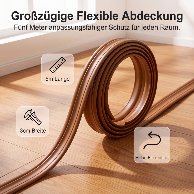 Flexibles Formleistenband für Wandkanten