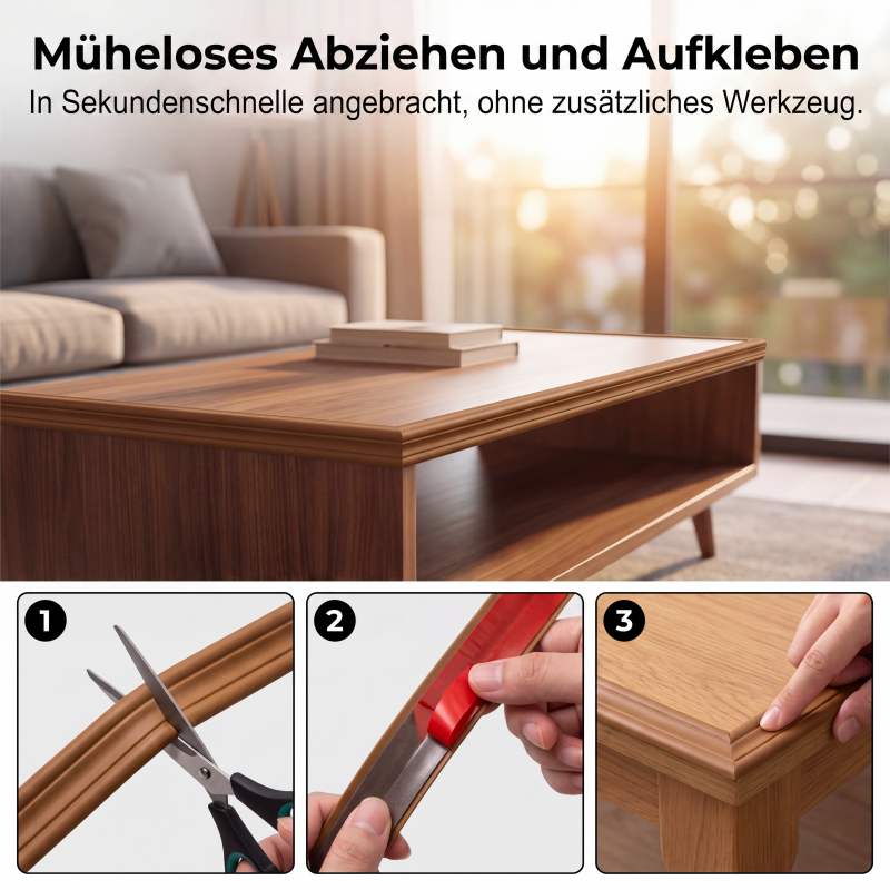Flexibles Formleistenband für Wandkanten