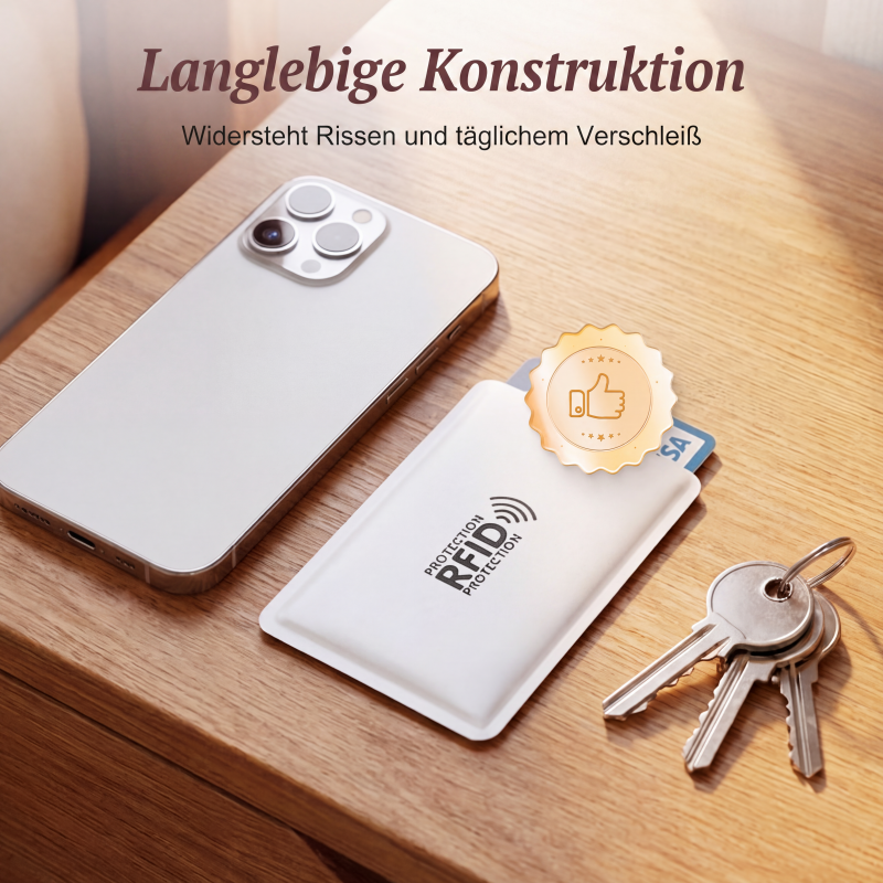 🥳2026 HEISSER VERKAUF🥳💞ÜBER 50.000 MAL VERKAUFT!🛡️💳 50 % RABATT! RFID‑blockierender Kreditkartenhalter – Schützt Ihre Karten vor digitalen Taschendieben. Schlank, langlebig & reisefreundlich – sichern Sie Ihre Identität! 🔒✨