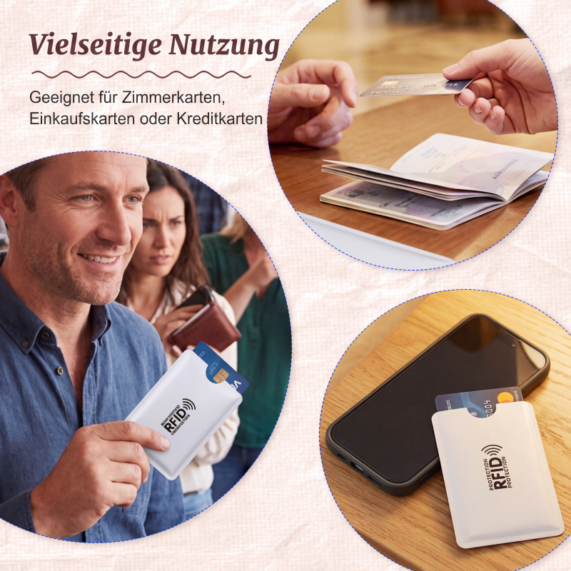 🥳2026 HEISSER VERKAUF🥳💞ÜBER 50.000 MAL VERKAUFT!🛡️💳 50 % RABATT! RFID‑blockierender Kreditkartenhalter – Schützt Ihre Karten vor digitalen Taschendieben. Schlank, langlebig & reisefreundlich – sichern Sie Ihre Identität! 🔒✨