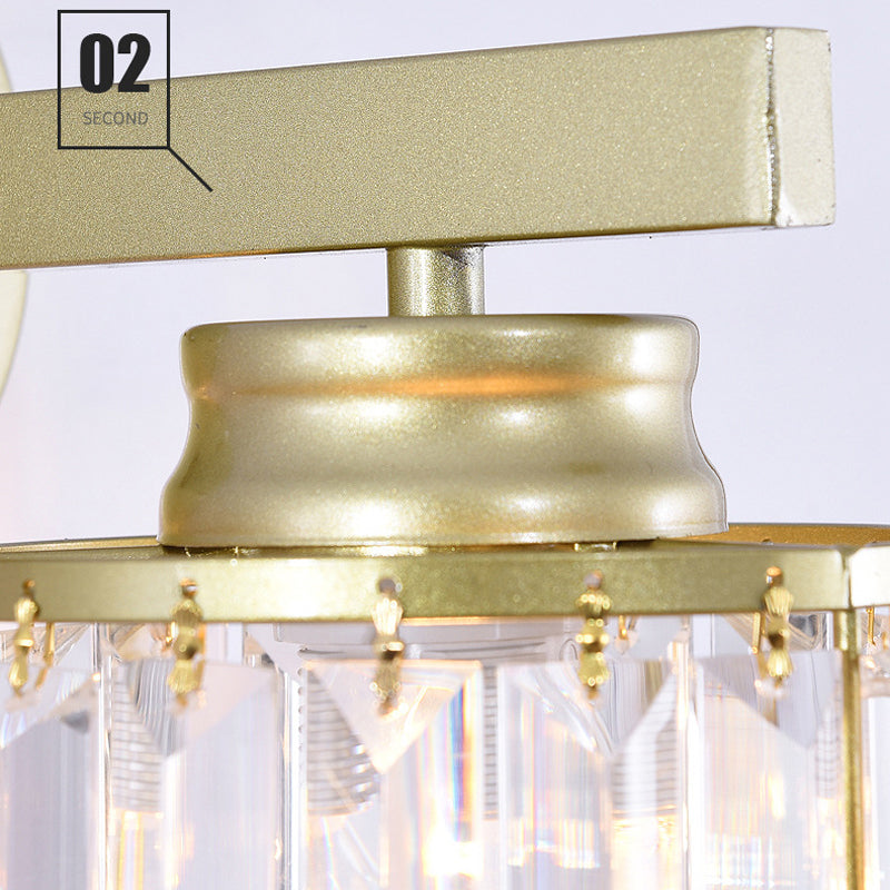 💎 50% RABATT!🏠 Kristall-Wandleuchte für gemütliches Ambiente, edler Glanz für Schlafzimmer und Wohnräume✨
