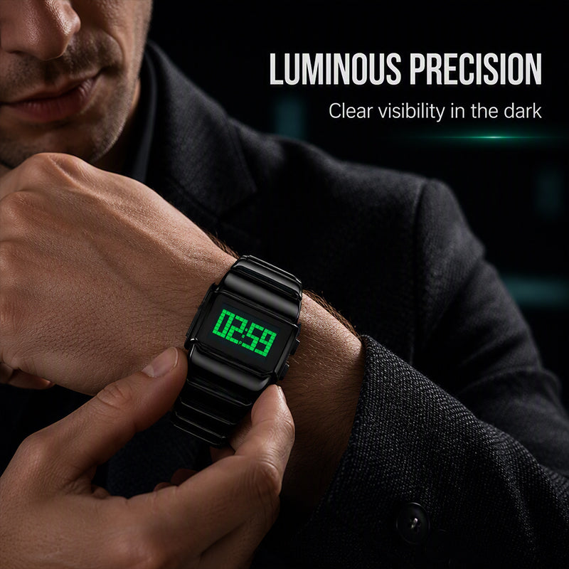 ⌚ 55% RABATT! 💼 Luxus-Digitaluhr für Herren – Poliertes Metallgehäuse, klares Display & eleganter Stil – Perfekt für Alltag, Büro & besondere Anlässe ✨