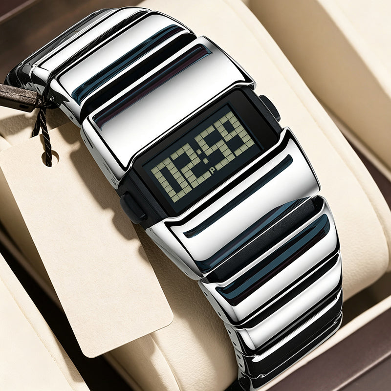 ⌚ 55% RABATT! 💼 Luxus-Digitaluhr für Herren – Poliertes Metallgehäuse, klares Display & eleganter Stil – Perfekt für Alltag, Büro & besondere Anlässe ✨