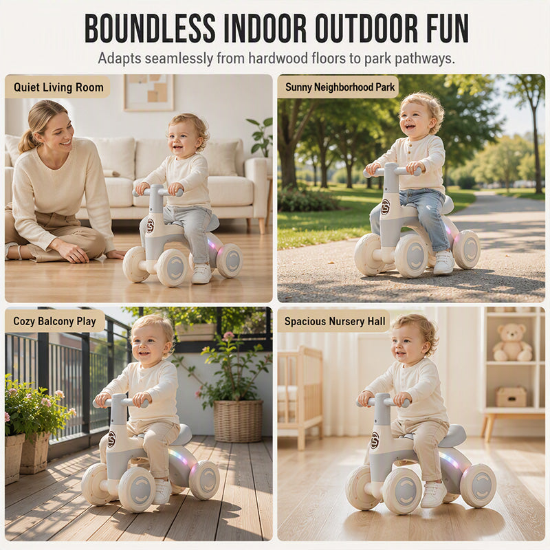 🚲 50% RABATT! 🎵 Baby-Laufrad mit Musik & Lichtern – Bunt, sicher & fördert die Motorik – Perfekt für spielerische Bewegung im Kinderzimmer ✨