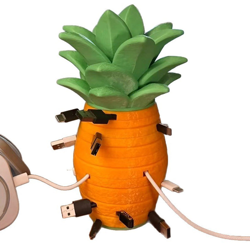 Kreativer Ananas-Schreibtisch-Kabelorganizer