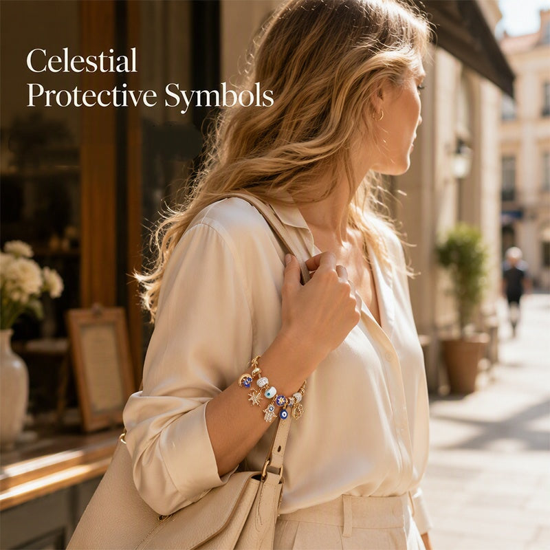Himmelskörper Sonne Mond Charm-Armband