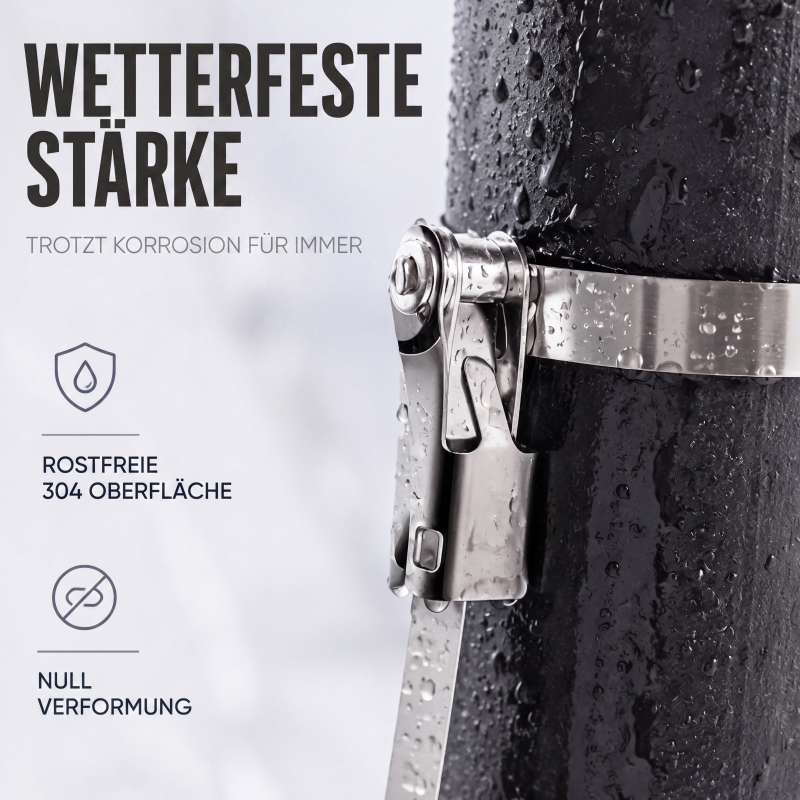 📢📢50% RABATT !!⏰Hochleistungs-Kabelbinder aus Edelstahl mit Klappverschluss
