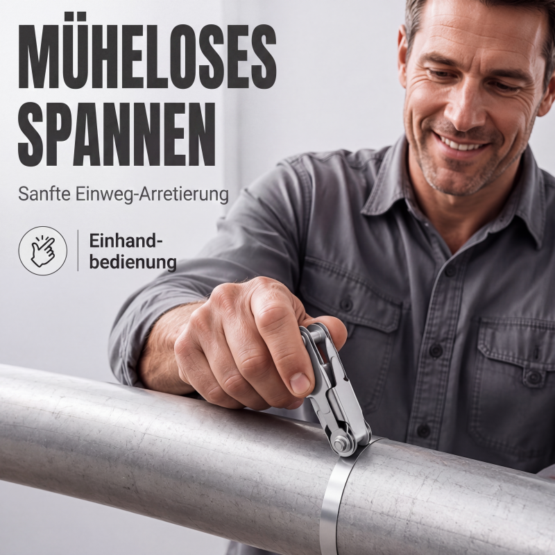 📢📢50% RABATT !!⏰Hochleistungs-Kabelbinder aus Edelstahl mit Klappverschluss