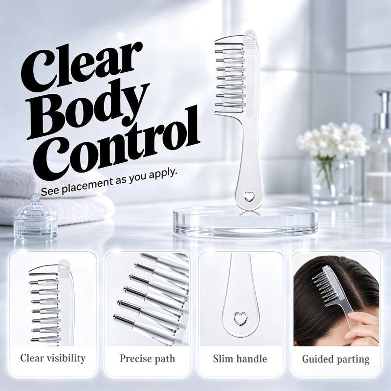 🧴✨ Kopfhaut-Applikatorkamm – 50% RABATT! Präzisionskamm mit Rollkugeln, gleichmäßige Verteilung – für gezielte Haarpflege. 💆