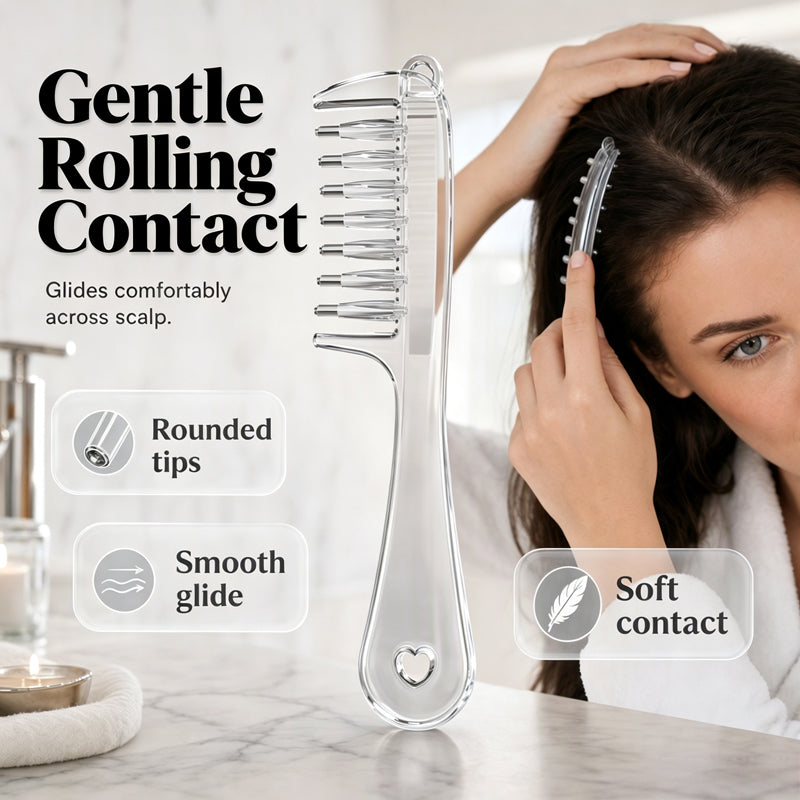 🧴✨ Kopfhaut-Applikatorkamm – 50% RABATT! Präzisionskamm mit Rollkugeln, gleichmäßige Verteilung – für gezielte Haarpflege. 💆