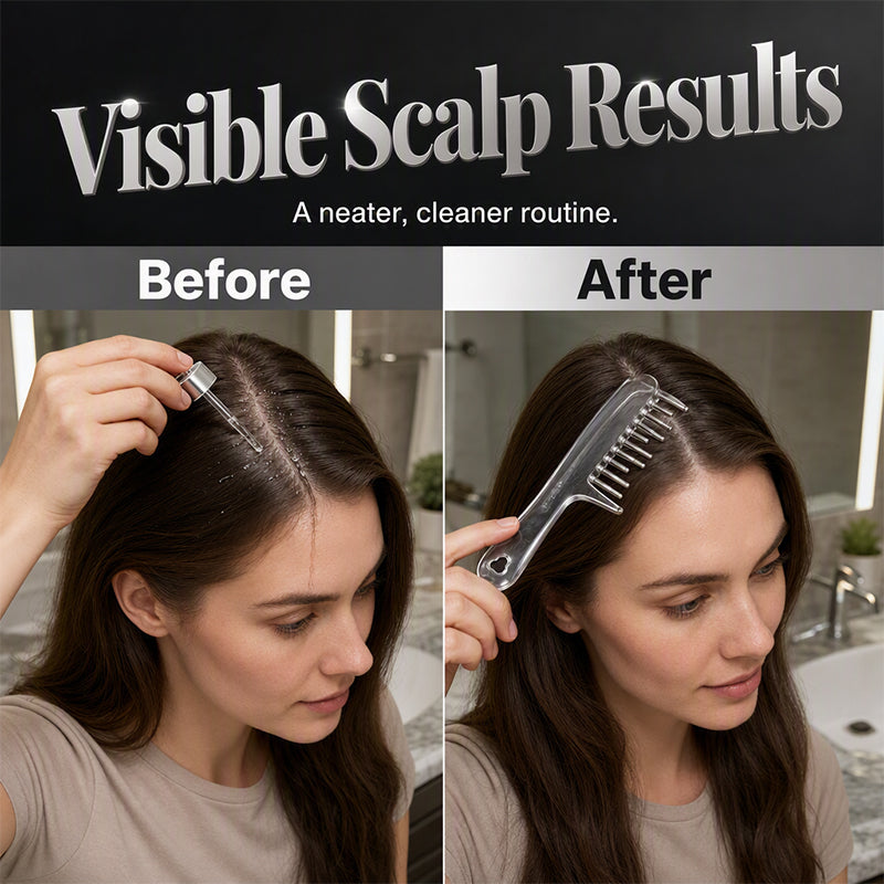 🧴✨ Kopfhaut-Applikatorkamm – 50% RABATT! Präzisionskamm mit Rollkugeln, gleichmäßige Verteilung – für gezielte Haarpflege. 💆