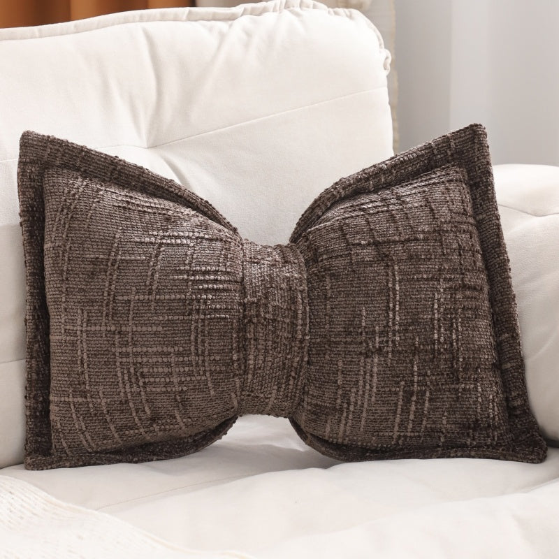 ✨50% Rabatt✨🎀 Chenille-Kissen Schleifenform | Weiches Dekokissen für Sofa & Bett – Flauschig & Gemütlich ✨