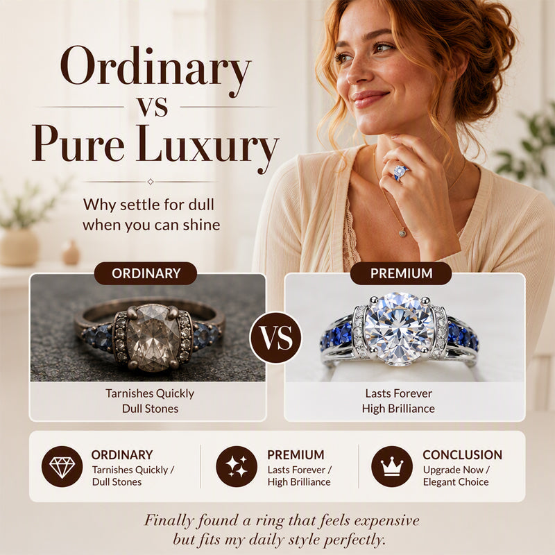 📢📢50% RABATT !!⏰ Eleganter Cocktailring mit Zirkonia