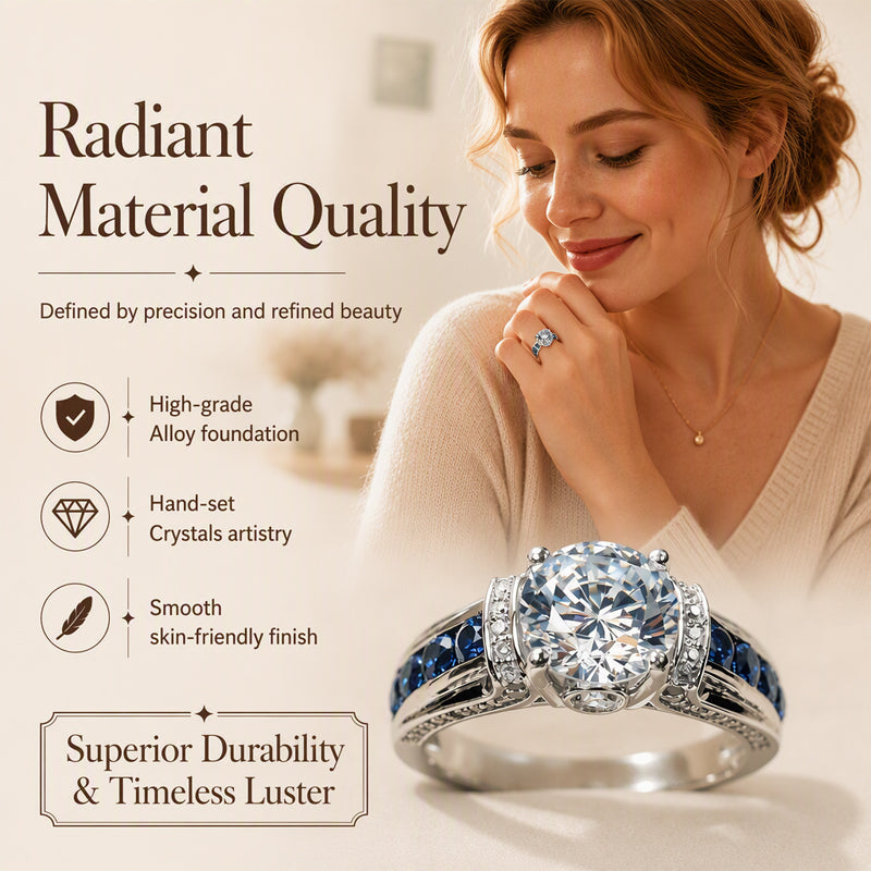 📢📢50% RABATT !!⏰ Eleganter Cocktailring mit Zirkonia
