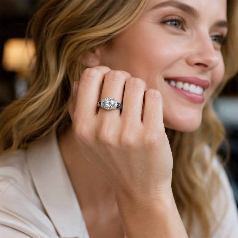 📢📢50% RABATT !!⏰ Eleganter Cocktailring mit Zirkonia