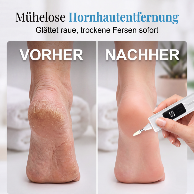 💅 Professionelles elektrisches Nagelfräser-Set – Hornhautentfernung, austauschbare Aufsätze & intelligentes LED-Display ✨