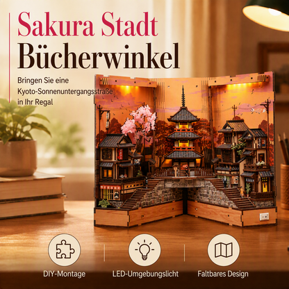 DIY-Buchnischen-Bausatz „Kyoto-Gasse“ aus Holz