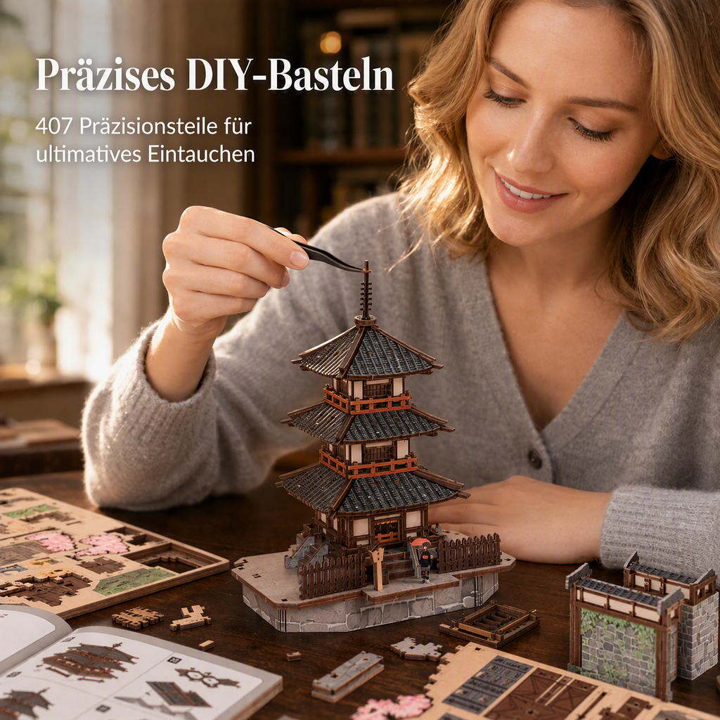 DIY-Buchnischen-Bausatz „Kyoto-Gasse“ aus Holz