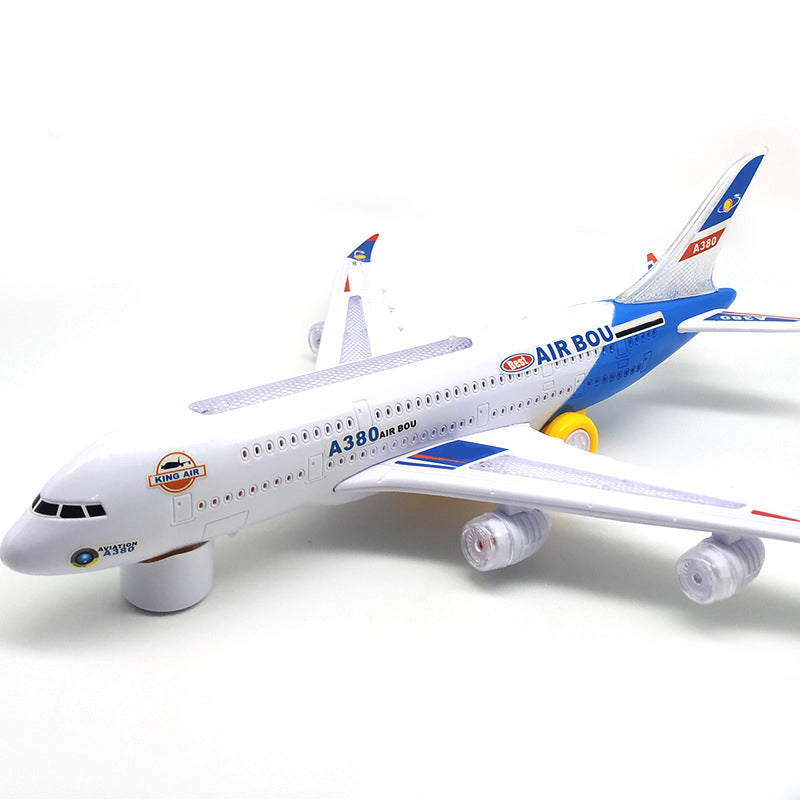 ✈️ JETZT 55% RABATT! 🎵 Elektrisches Modellflugzeug – Bump-and-Go, LED-Lichter & realistische Sounds – Für Kleinkinder ab 3+ 🛩️