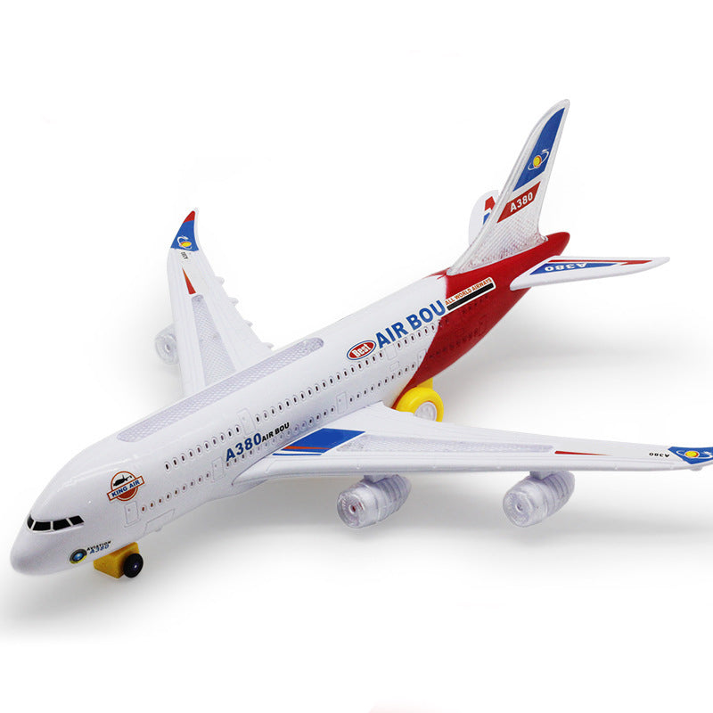 ✈️ JETZT 55% RABATT! 🎵 Elektrisches Modellflugzeug – Bump-and-Go, LED-Lichter & realistische Sounds – Für Kleinkinder ab 3+ 🛩️