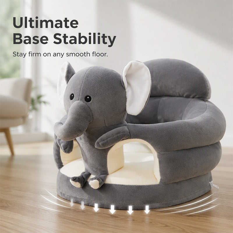 ✨50% Rabatt✨🐻 Cartoon‑Baby‑Stützsofa – Anti‑Roll‑Sitzsessel für Babys mit stabiler Rückenlehne, weicher Plüsch‑Bodensitz für Kleinkinder