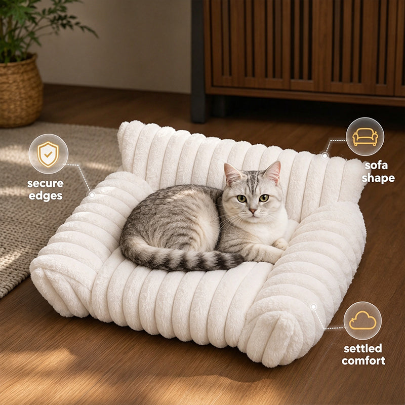 ⏳Zeitlich begrenztes Sonderangebot⏰Gemütliches Sofa-Haustierbett, weiche Polsterung, rutschfester Boden, perfekt für Katzen und Hunde🛋️✨
